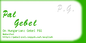 pal gebel business card